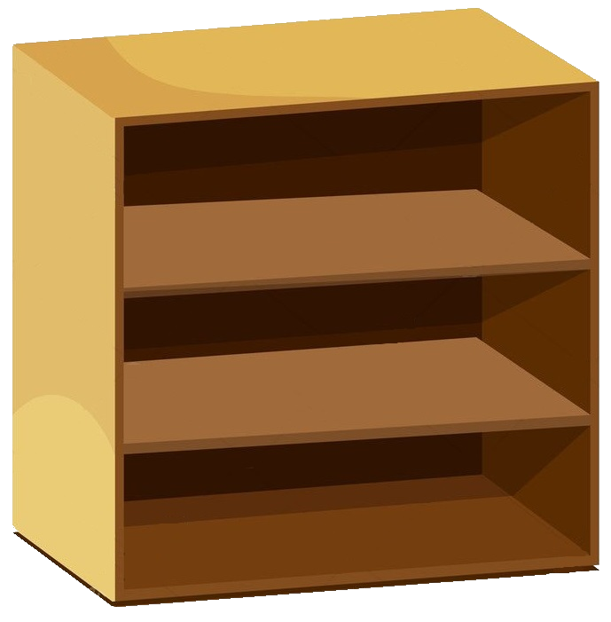 Estante vacio porque no hay diccionarios